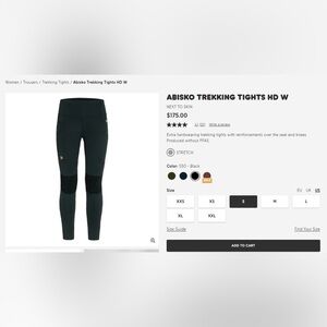 Fjallraven Abisko Trekking Tights HD W - Small / Black
